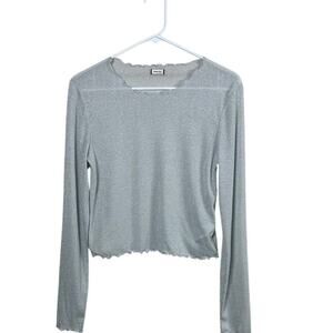 Aritzia Sunday Best Blue Sparkle Top size L